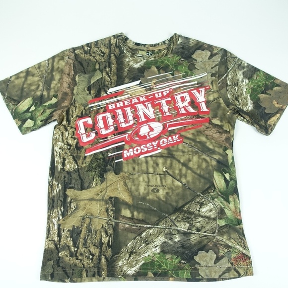Brown MOSSY OAK BREAK UP COUNTRY TEE SHIRT - Picture 1 of 4